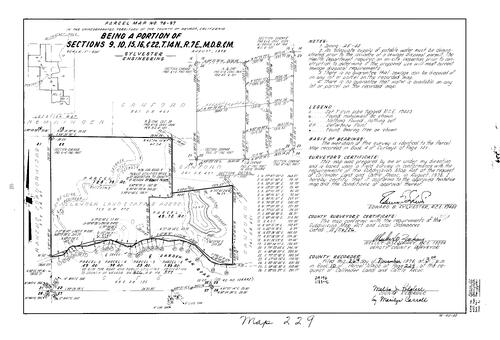 Click to see Parcel Map Book 10, pg. 229 (1976) of Nevada County Recorders Parcel Maps Book 10