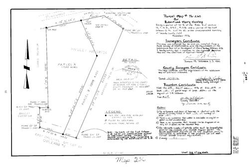 Click to see Parcel Map Book 10, pg. 236 (1976) of Nevada County Recorders Parcel Maps Book 10