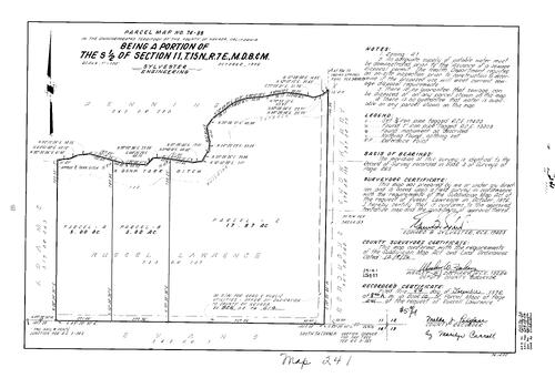 Click to see Parcel Map Book 10, pg. 241 (1976) of Nevada County Recorders Parcel Maps Book 10