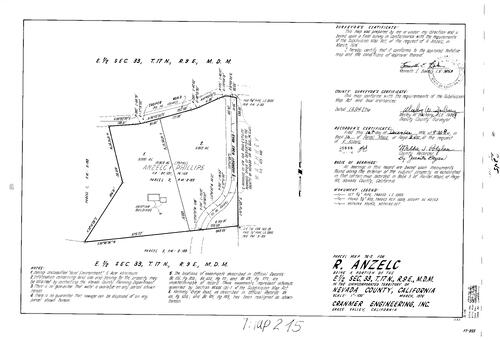 Click to see Parcel Map Book 10, pg. 245 (1976) of Nevada County Recorders Parcel Maps Book 10