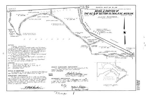 Click to see Parcel Map Book 11, pg. 1 (1976) of Nevada County Recorders Parcel Maps Book 11