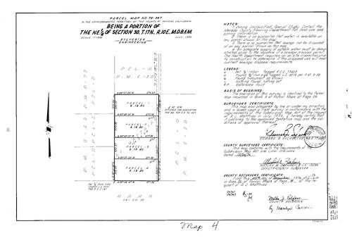 Click to see Parcel Map Book 11, pg. 4 (1976) of Nevada County Recorders Parcel Maps Book 11