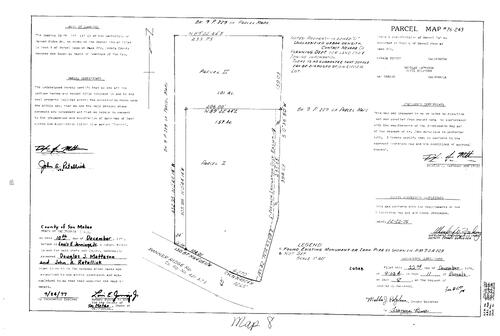 Click to see Parcel Map Book 11, pg. 8 (1976) of Nevada County Recorders Parcel Maps Book 11
