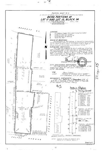 Click to see Parcel Map Book 11, pg. 15 (1976) of Nevada County Recorders Parcel Maps Book 11