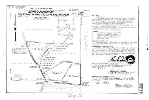 Click to see Parcel Map Book 11, pg. 18 (1977) of Nevada County Recorders Parcel Maps Book 11