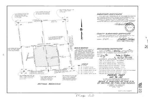 Click to see Parcel Map Book 11, pg. 20 (1977) of Nevada County Recorders Parcel Maps Book 11