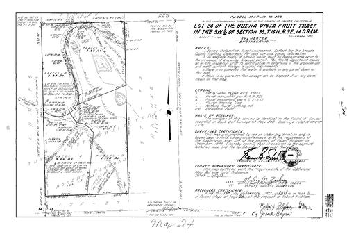 Click to see Parcel Map Book 11, pg. 24 (1977) of Nevada County Recorders Parcel Maps Book 11