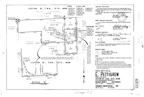 Click to see Parcel Map Book 11, pg. 27 (1977) of Nevada County Recorders Parcel Maps Book 11