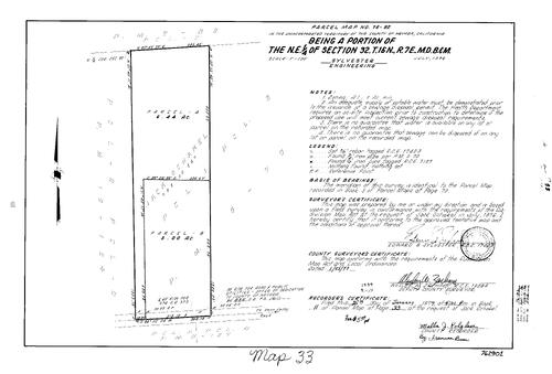 Click to see Parcel Map Book 11, pg. 33 (1977) of Nevada County Recorders Parcel Maps Book 11