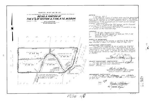 Click to see Parcel Map Book 11, pg. 40 (1977) of Nevada County Recorders Parcel Maps Book 11