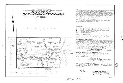 Click to see Parcel Map Book 11, pg.54 (1977) of Nevada County Recorders Parcel Maps Book 11