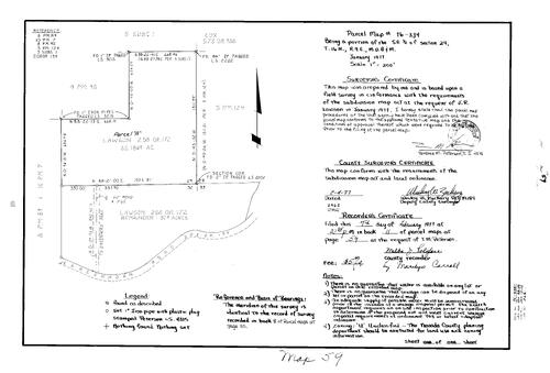 Click to see Parcel Map Book 11, pg.59 (1977) of Nevada County Recorders Parcel Maps Book 11