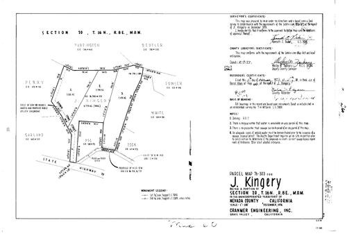 Click to see Parcel Map Book 11, pg.60 (1977) of Nevada County Recorders Parcel Maps Book 11