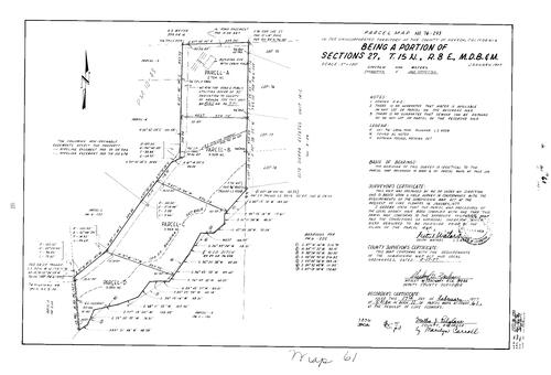 Click to see Parcel Map Book 11, pg.61 (1977) of Nevada County Recorders Parcel Maps Book 11