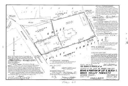 Click to see Parcel Map Book 11, pg.63 (1977) of Nevada County Recorders Parcel Maps Book 11