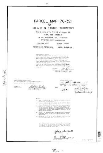 Click to see Parcel Map Book 11, pg.66 (1977) of Nevada County Recorders Parcel Maps Book 11