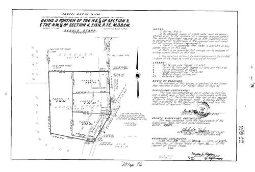 Click to see Parcel Map Book 11, pg. 76 (1977) of Nevada County Recorders Parcel Maps Book 11