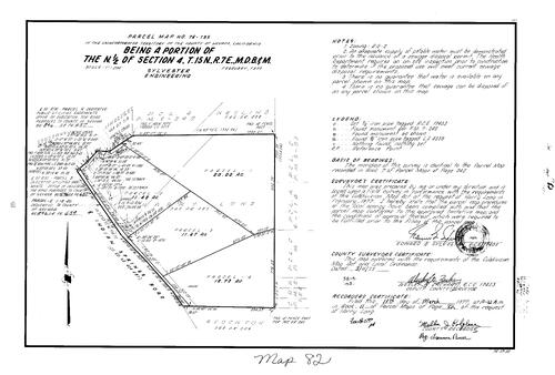 Click to see Parcel Map Book 11, pg. 82 (1977) of Nevada County Recorders Parcel Maps Book 11