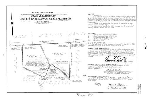 Click to see Parcel Map Book 11, pg. 84 (1977) of Nevada County Recorders Parcel Maps Book 11
