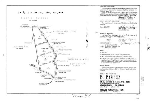 Click to see Parcel Map Book 11, pg. 85 (1977) of Nevada County Recorders Parcel Maps Book 11