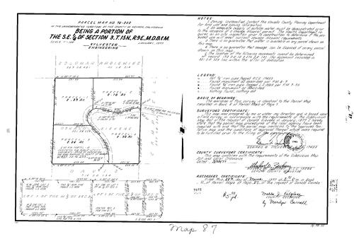 Click to see Parcel Map Book 11, pg. 87 (1977) of Nevada County Recorders Parcel Maps Book 11