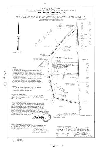 Click to see Parcel Map Book 11, pg. 88 (1977) of Nevada County Recorders Parcel Maps Book 11
