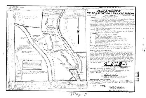 Click to see Parcel Map Book 11, pg. 91 (1977) of Nevada County Recorders Parcel Maps Book 11
