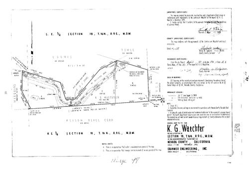 Click to see Parcel Map Book 11, pg. 97 (1977) of Nevada County Recorders Parcel Maps Book 11
