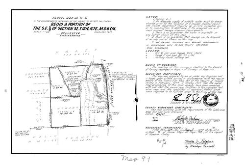 Click to see Parcel Map Book 11, pg. 99 (1977) of Nevada County Recorders Parcel Maps Book 11
