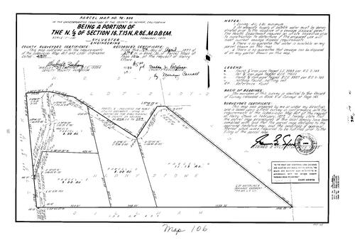 Click to see Parcel Map Book 11, pg. 106 (1977) of Nevada County Recorders Parcel Maps Book 11
