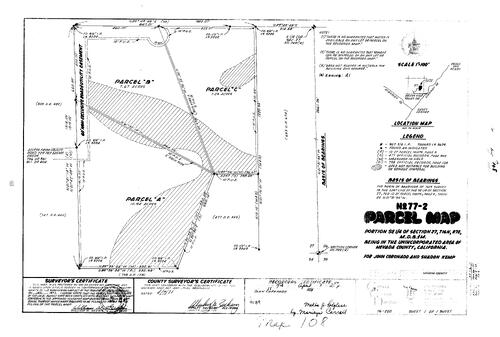 Click to see Parcel Map Book 11, pg. 108 (1977) of Nevada County Recorders Parcel Maps Book 11