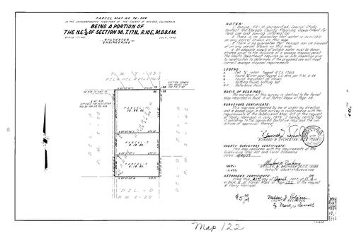 Click to see Parcel Map Book 11, pg. 122 (1977) of Nevada County Recorders Parcel Maps Book 11