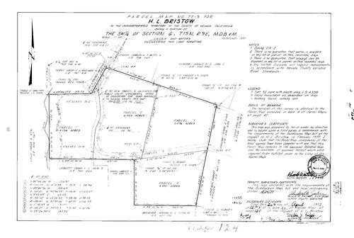 Click to see Parcel Map Book 11, pg. 124 (1977) of Nevada County Recorders Parcel Maps Book 11