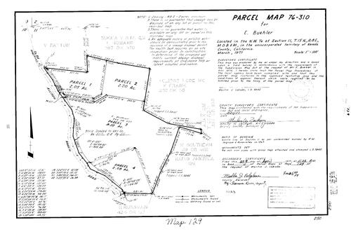 Click to see Parcel Map Book 11, pg. 129 (1977) of Nevada County Recorders Parcel Maps Book 11