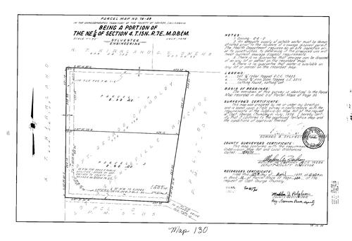 Click to see Parcel Map Book 11, pg. 130 (1977) of Nevada County Recorders Parcel Maps Book 11