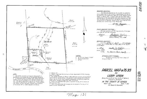 Click to see Parcel Map Book 11, pg. 131 (1977) of Nevada County Recorders Parcel Maps Book 11