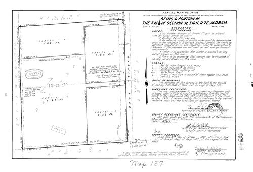 Click to see Parcel Map Book 11, pg. 137 (1977) of Nevada County Recorders Parcel Maps Book 11
