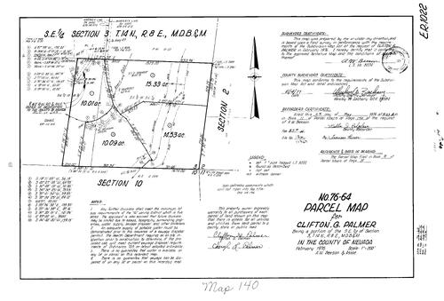 Click to see Parcel Map Book 11, pg. 140 (1977) of Nevada County Recorders Parcel Maps Book 11