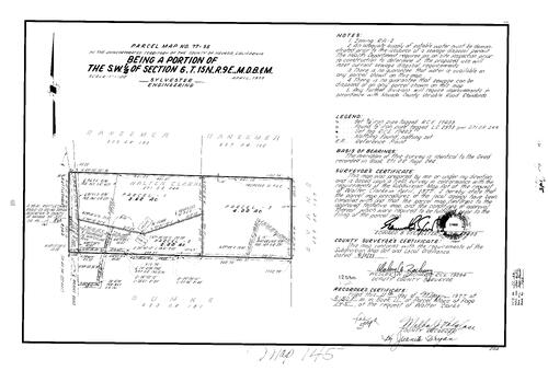 Click to see Parcel Map Book 11, pg. 145 (1977) of Nevada County Recorders Parcel Maps Book 11