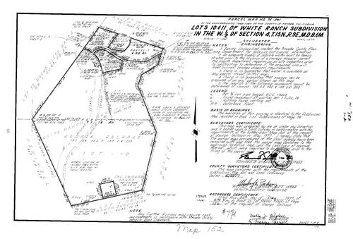 Click to see Parcel Map Book 11, pg. 152 (1977) of Nevada County Recorders Parcel Maps Book 11