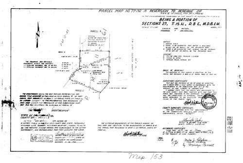 Click to see Parcel Map Book 11, pg. 153 (1977) of Nevada County Recorders Parcel Maps Book 11