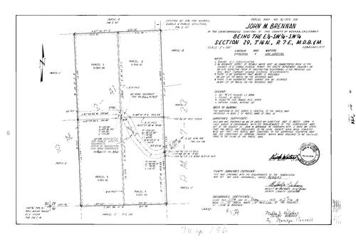 Click to see Parcel Map Book 11, pg. 156 (1977) of Nevada County Recorders Parcel Maps Book 11