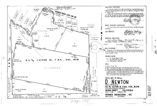 Click to see Parcel Map Book 11, pg. 158 (1977) of Nevada County Recorders Parcel Maps Book 11