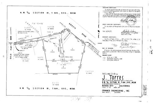 Click to see Parcel Map Book 11, pg. 159 (1977) of Nevada County Recorders Parcel Maps Book 11