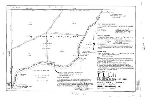 Click to see Parcel Map Book 11, pg. 161 (1977) of Nevada County Recorders Parcel Maps Book 11