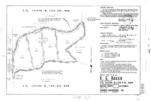 Click to see Parcel Map Book 11, pg. 162 (1977) of Nevada County Recorders Parcel Maps Book 11