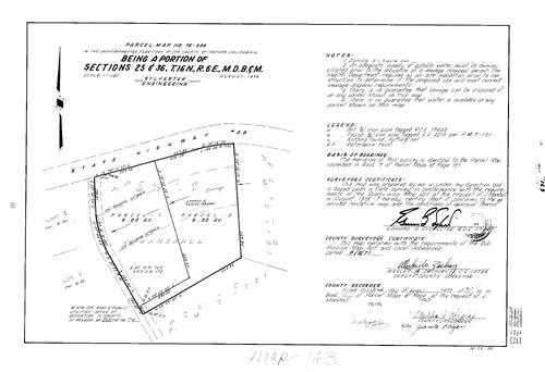 Click to see Parcel Map Book 11, pg. 163 (1977) of Nevada County Recorders Parcel Maps Book 11