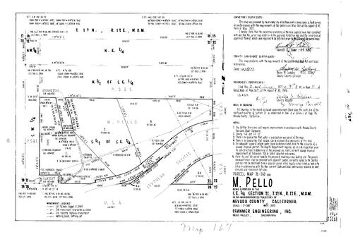 Click to see Parcel Map Book 11, pg. 167 (1977) of Nevada County Recorders Parcel Maps Book 11