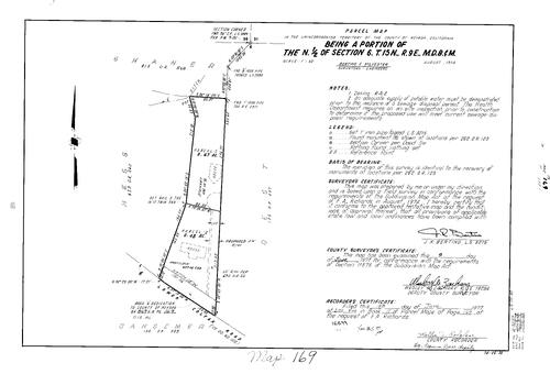 Click to see Parcel Map Book 11, pg. 169 (1977) of Nevada County Recorders Parcel Maps Book 11