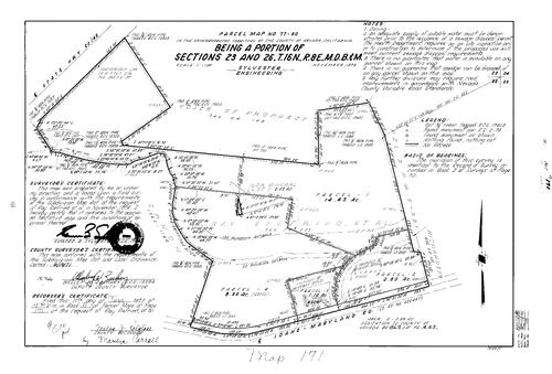 Click to see Parcel Map Book 11, pg. 171 (1977) of Nevada County Recorders Parcel Maps Book 11